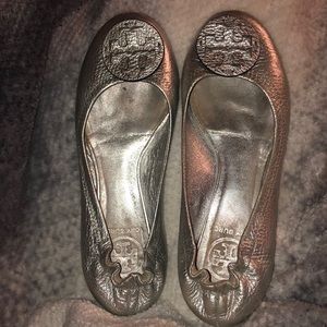 Tory Burch ballet Silver Flats